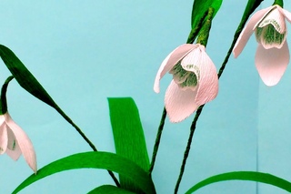 How to make Paper Flowers Snowdrop / Galanthus (flower # 95)