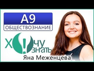 A9 по Обществознанию Тренировочный ЕГЭ  Видеоурок