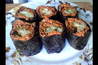 Роллы овощные с проростками