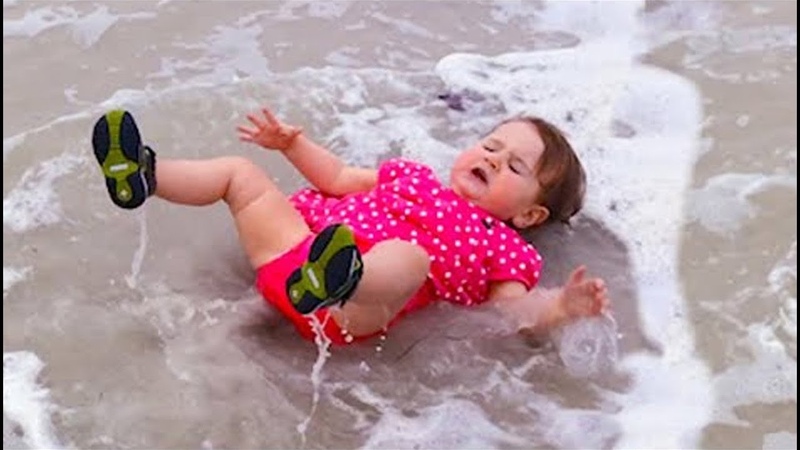Try Not To Laugh Funniest Babies on the Beach, Pew