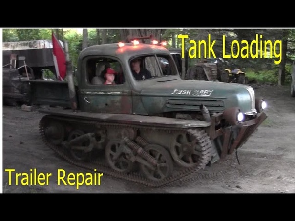 Trailer repair and loading Танк