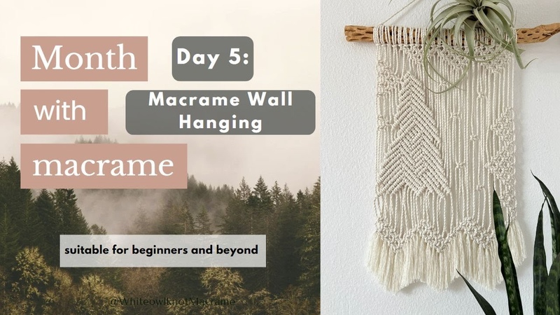 Month with Macrame Challenge Project 2 Macrame Wall Hanging Spruce Tree, Macrame