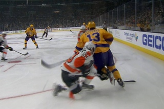 Gotta See It: Gostisbehere takes skate blade to face