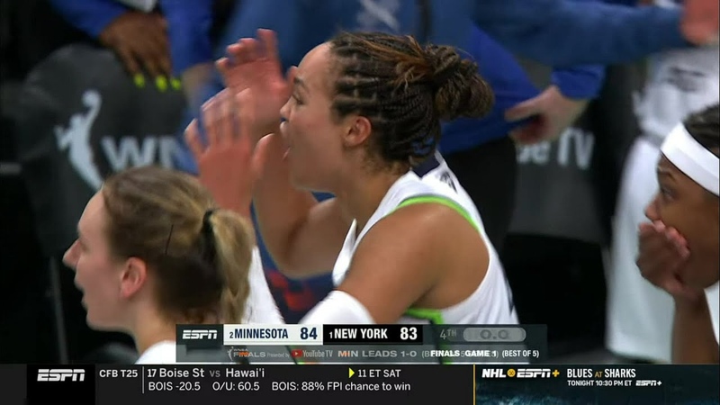 WILD End of 4th: Stewart Fouled With 0. 8 left down 1 WNBA Finals Minnesota Lynx vs New York