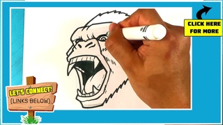 AWESOME How to Draw KING KONG - Roaring