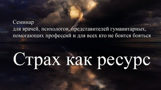 Страх как ресурс. Семинар. Вводная лекция