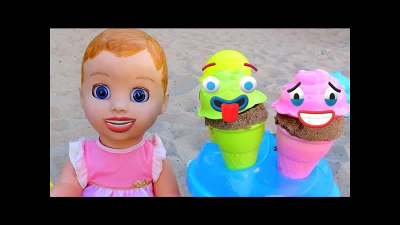 Luvabella doll playing with toy ice