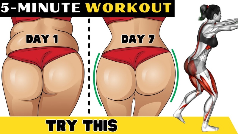 5 Minute Butt and Thigh Workout Exercises to Lift and Tone Your Butt and