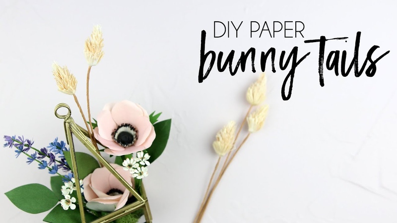 DIY Paper Bunny Tail, arts and crafts, paper