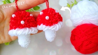 It’s so Beautiful ❤️🌟 Easy Fly Agaric Making Idea with Yarn - You will Love It - DIY Woolen Crafts