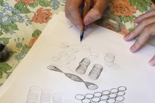 Practice Some Pointed Pen Technique - Calligraphy by Hoang
