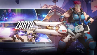 Overwatch - Zarya 22 Eliminations- Role Based Quick Play - Gameplay