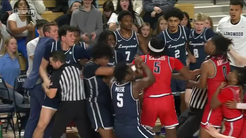 Multiple players ejected after heated scuffle between Radford and Longwood, ESPN College