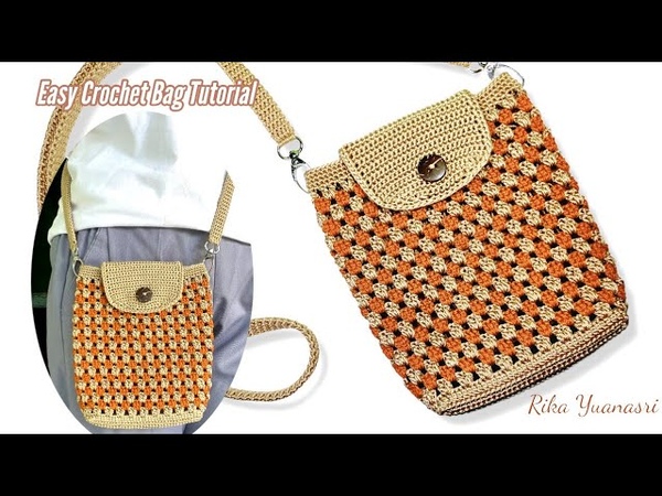 Tutorial Membuat Tas Rajut Mudah untuk Pemula, Easy Crochet Bag for