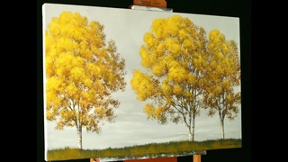 5 Colors to use to create autumn birch, poplar, or aspen tree paintings with Tim Gagnon