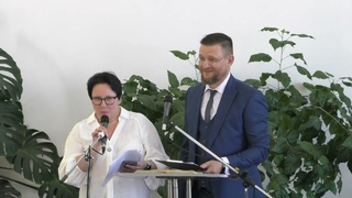 30 лет Сормовской церкви. Долматовы С. и Т. Перышки. Вручение пожеланий на будущее.