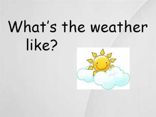English vocabulary / Weather