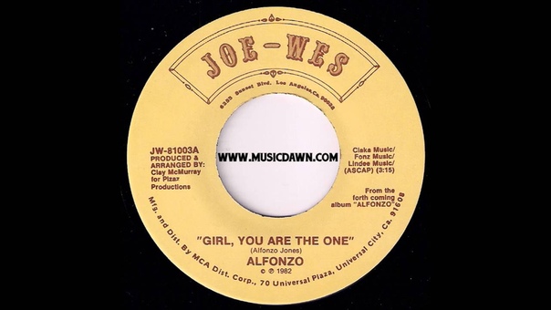 Alfonzo Girl, You Are The One Joe Wes 1982 Boogie Funk