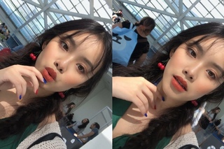 ORANGE MAKEUP + FISHTAIL BRAIDS • KCON LA GRWM | hyulari