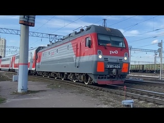 ЭП1М-464 с двухэтажным поездом №36 Северная Пальмира  Санкт-Петербург - Адлер