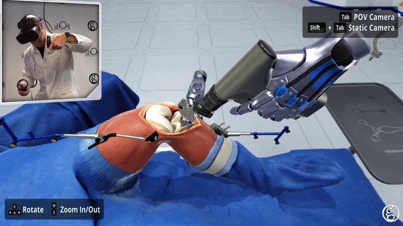 Medical VR Total Knee Surgical Simulator Demonstration Wraith VR Ghost