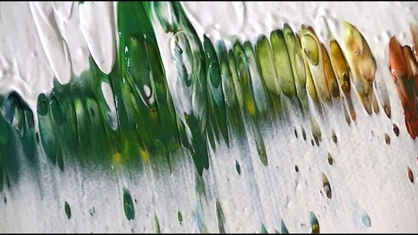 Abstract Oil Painting with large squeegees Nicky Henderson (1 of