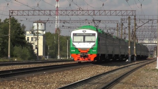 Электропоезд ЭД4М-0447 ЦППК станция Бекасово-1