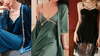 women’s Summer lace strep sleepwear and silk nightgown ideas