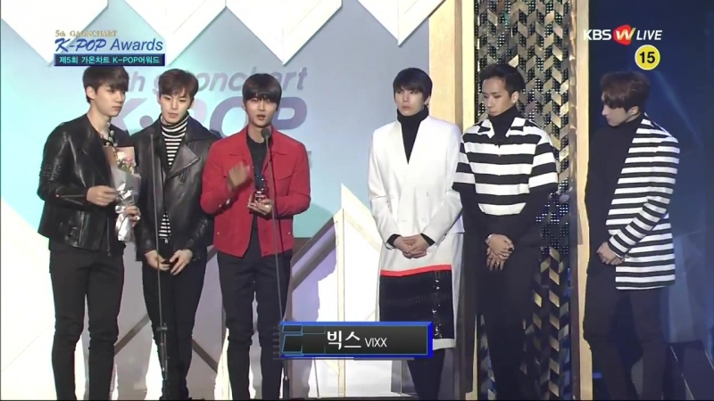 160217 VIXX (빅스) Hot Performance of the Year ( Male) 5th Gaon Chart K POP