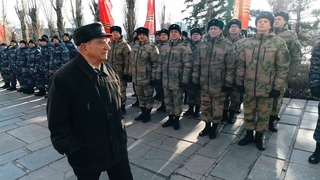 Ветеран Георгий Гусев прочитал стихи о Сталинграде на Главной высоте России