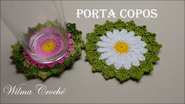 Porta Copos de Crochê Crochê Para