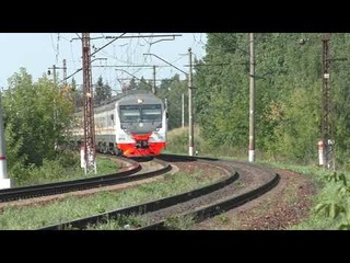 Электропоезд ЭД4М-0457 сообщением Дмитров-Москва Бутырская следует по перегону Яхрома-Икша