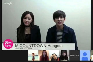 M COUNTDOWN hangout chat with HYOMIN