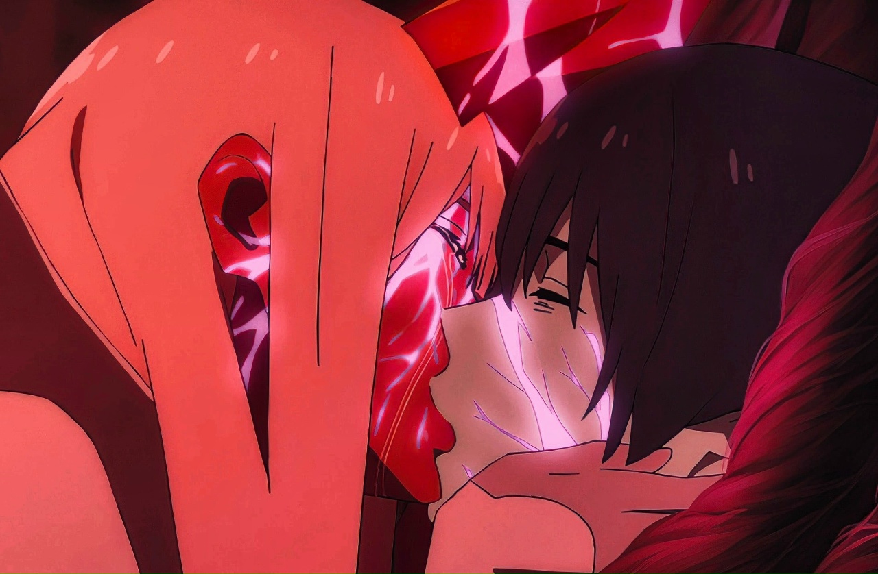 Зеро ту и Хиро поцелуй