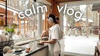ЗИМНИЙ ВЛОГ: рецепт кекса, покупки одежды, оленья ферма (calm vlog)