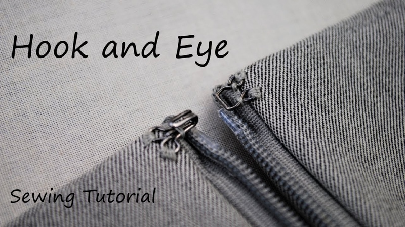 How to sew a hook and eye on a