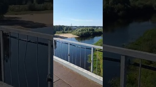 Пешеходный мост через реку Березина , город Борисов.