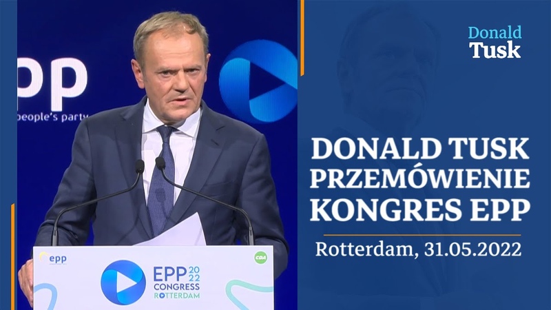 Donald Tusk Przemówienie, Kongres EPP,