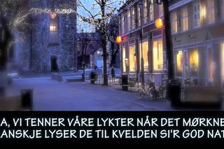 VI TENNER VRE LYKTER med tekst