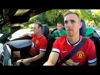 Manchester United Players Cruise through Beverly Hills