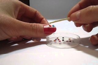 Manicure with pebbles / Маникюр с камушками