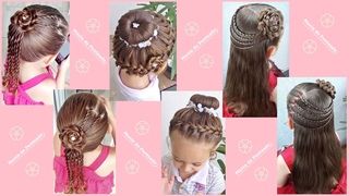 Lindos Penteados com Flores de Cabelo para Meninas | Beautiful Haistyles with Hair Flowers for Girls